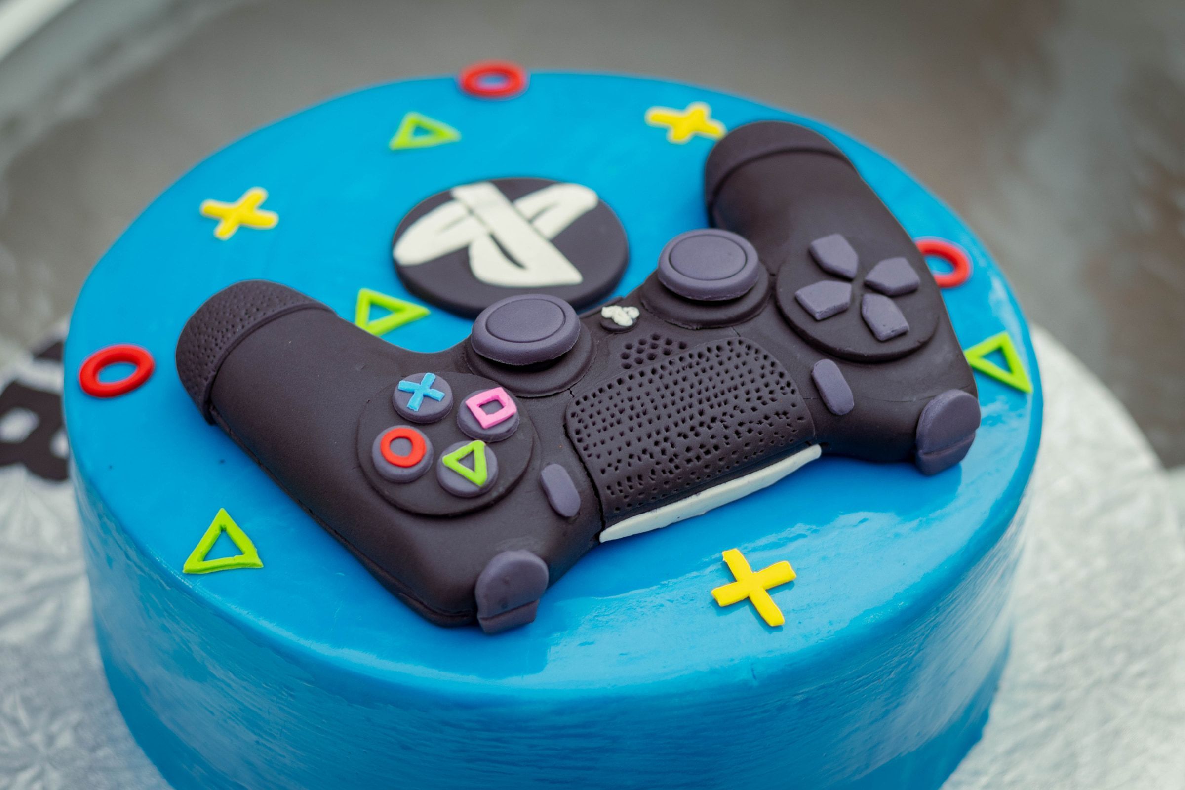 PlayStation controller and logo